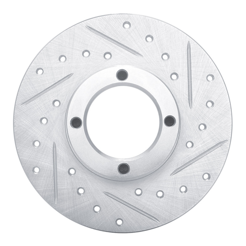 Picture of RNC Brake Rotor - Drill & Slot - R1 63-79 Austin Healey Sprite Front Right Drilled & Slotted Silver Brake Rotor rnc631-64000R