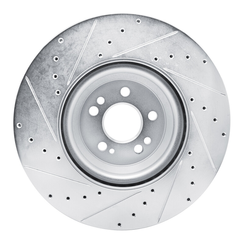 Picture of RNC Brake Rotor - Drill & Slot - R1 20-25 Mercedes-Benz GLE350 Front Right Drilled & Slotted Silver Brake Rotor rnc631-63192R
