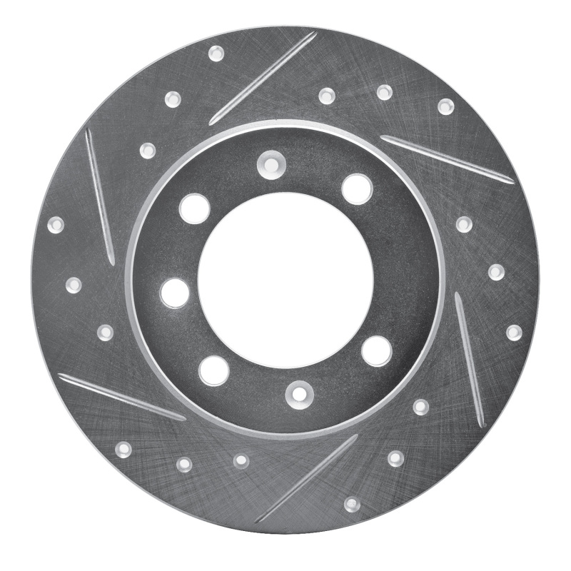 Picture of RNC Brake Rotor - Drill & Slot - R1 69-87 Saab 99 Rear Left Front Left Drilled & Slotted Silver Brake Rotor rnc631-65000L