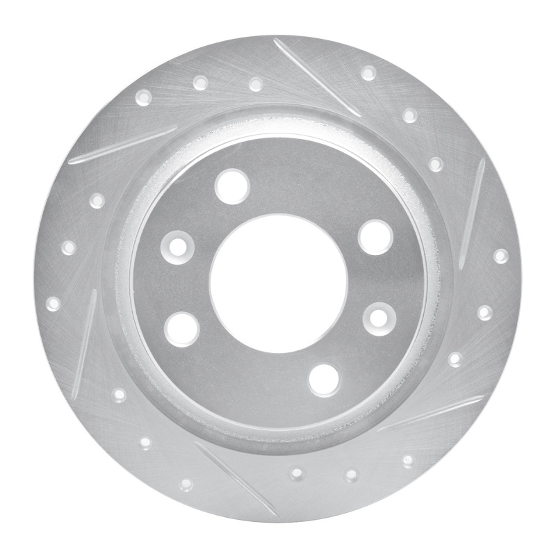 Picture of RNC Brake Rotor - Drill & Slot - R1 86-98 Saab 9000 Rear Right Drilled & Slotted Silver Brake Rotor rnc631-65006R