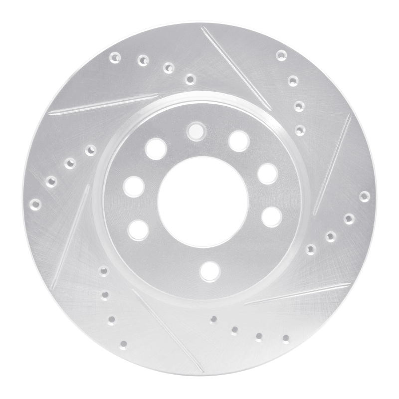 Picture of RNC Brake Rotor - Drill & Slot - R1 94-96 Saab 900 Front Right Drilled & Slotted Silver Brake Rotor rnc631-65008R
