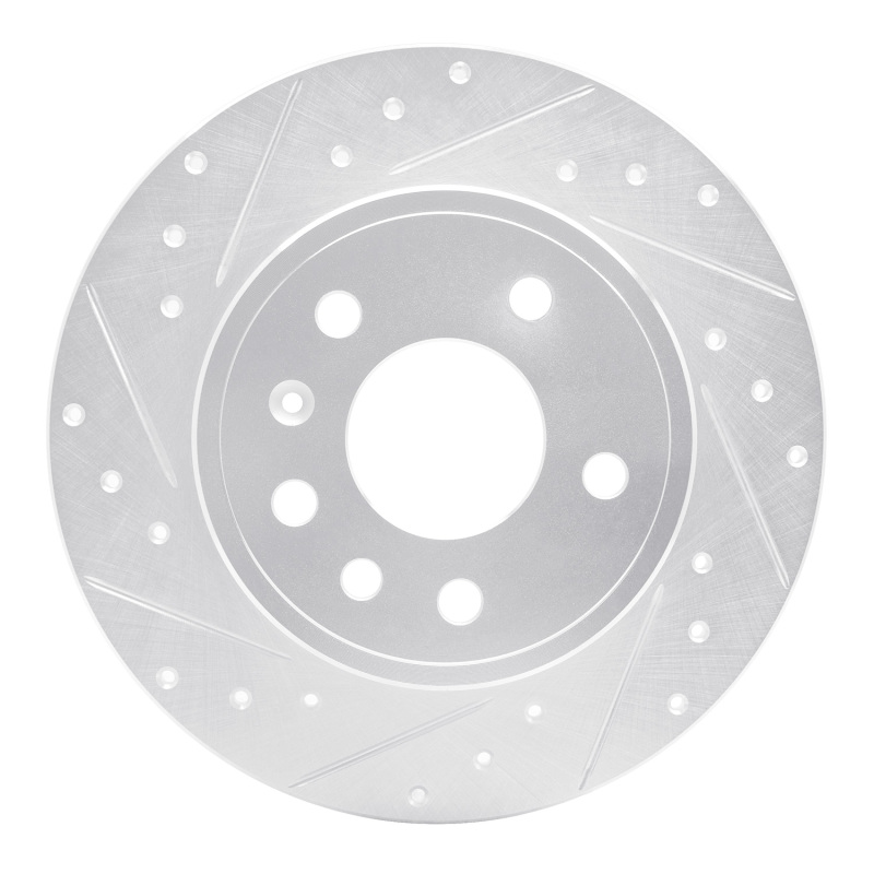 Picture of RNC Brake Rotor - Drill & Slot - R1 97-08 Chevrolet ASTRA (Mexico) Rear Left Drilled & Slotted Silver Brake Rotor rnc631-65010L