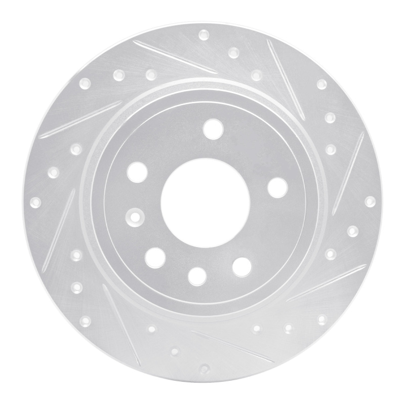 Picture of RNC Brake Rotor - Drill & Slot - R1 99-10 Saab 9-5 Rear Right Drilled & Slotted Silver Brake Rotor rnc631-65012R