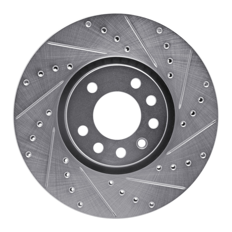 Picture of RNC Brake Rotor - Drill & Slot - R1 99-10 Chevrolet ASTRA (Mexico) Front Right Drilled & Slotted Silver Brake Rotor rnc631-65013R