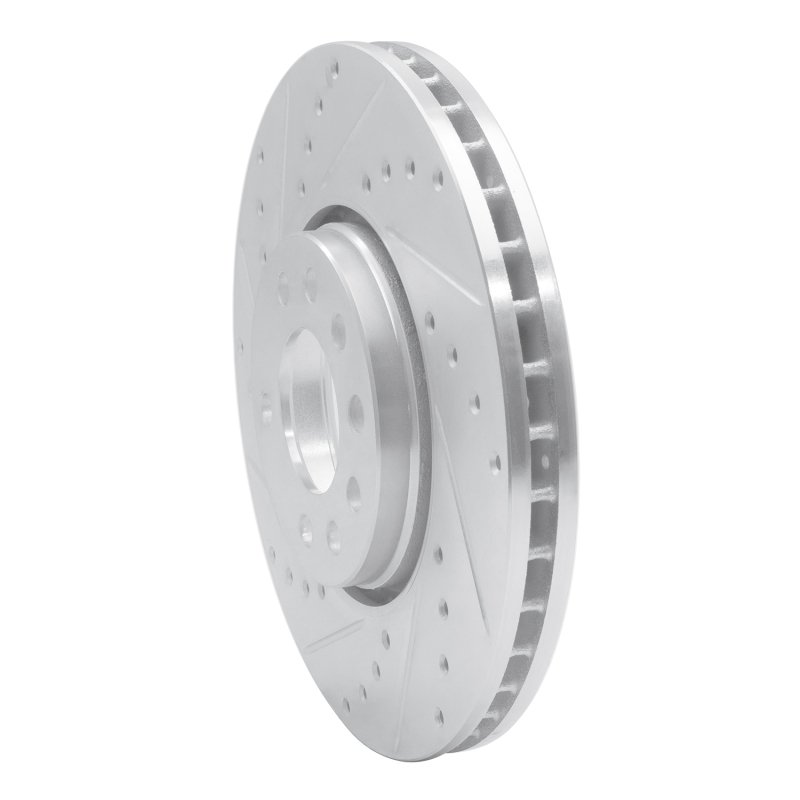 Picture of RNC Brake Rotor - Drill & Slot - R1 03-11 Cadillac BLS (Mexico) Front Left Drilled & Slotted Silver Brake Rotor rnc631-65016L