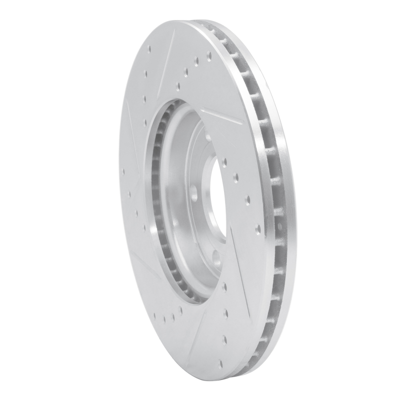 Picture of RNC Brake Rotor - Drill & Slot - R1 03-11 Cadillac BLS (Mexico) Front Right Drilled & Slotted Silver Brake Rotor rnc631-65015R