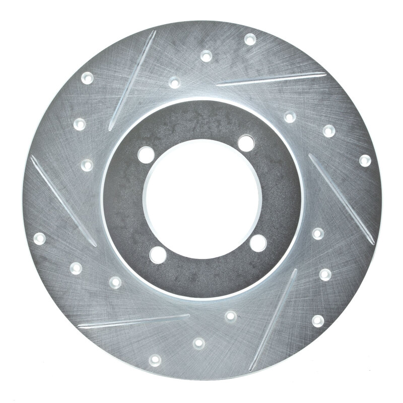 Picture of RNC Brake Rotor - Drill & Slot - R1 74-78 Nissan 260Z Front Left Drilled & Slotted Silver Brake Rotor rnc631-67004L
