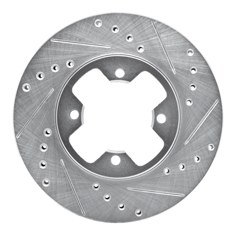 Picture of RNC Brake Rotor - Drill & Slot - R1 79-83 Nissan 280ZX Front Right Drilled & Slotted Silver Brake Rotor rnc631-67005R