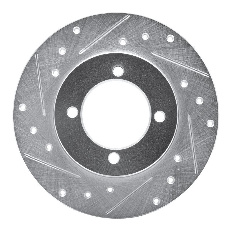 Picture of RNC Brake Rotor - Drill & Slot - R1 74-75 Nissan 710 Front Left Drilled & Slotted Silver Brake Rotor rnc631-67006L