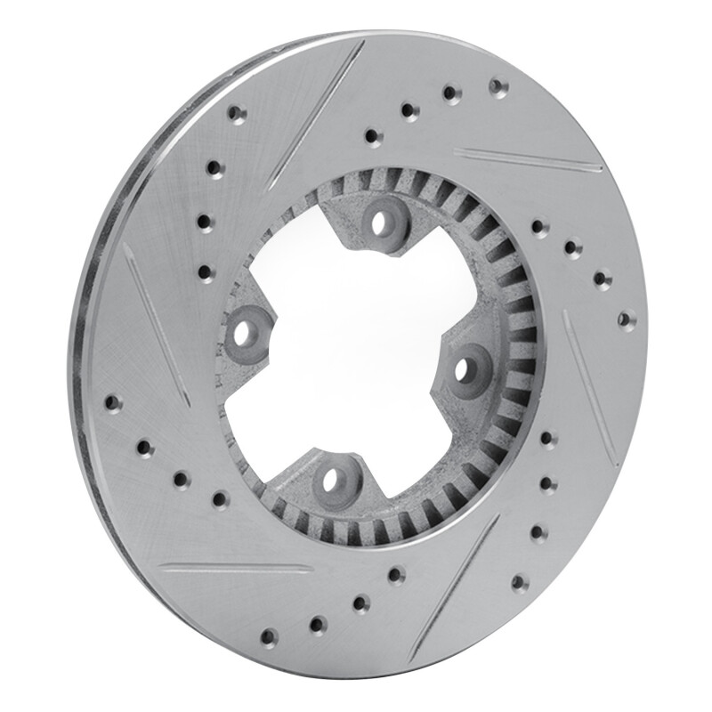 Picture of RNC Brake Rotor - Drill & Slot - R1 79-83 Nissan 280ZX Front Right Drilled & Slotted Silver Brake Rotor rnc631-67005R
