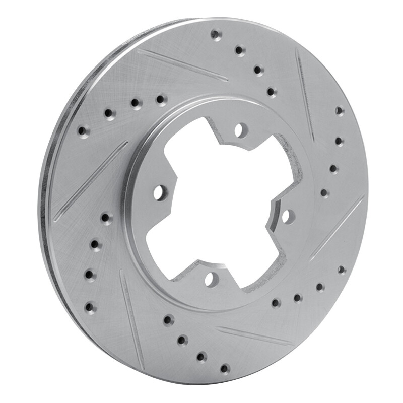 Picture of RNC Brake Rotor - Drill & Slot - R1 79-83 Nissan 280ZX Front Right Drilled & Slotted Silver Brake Rotor rnc631-67005R
