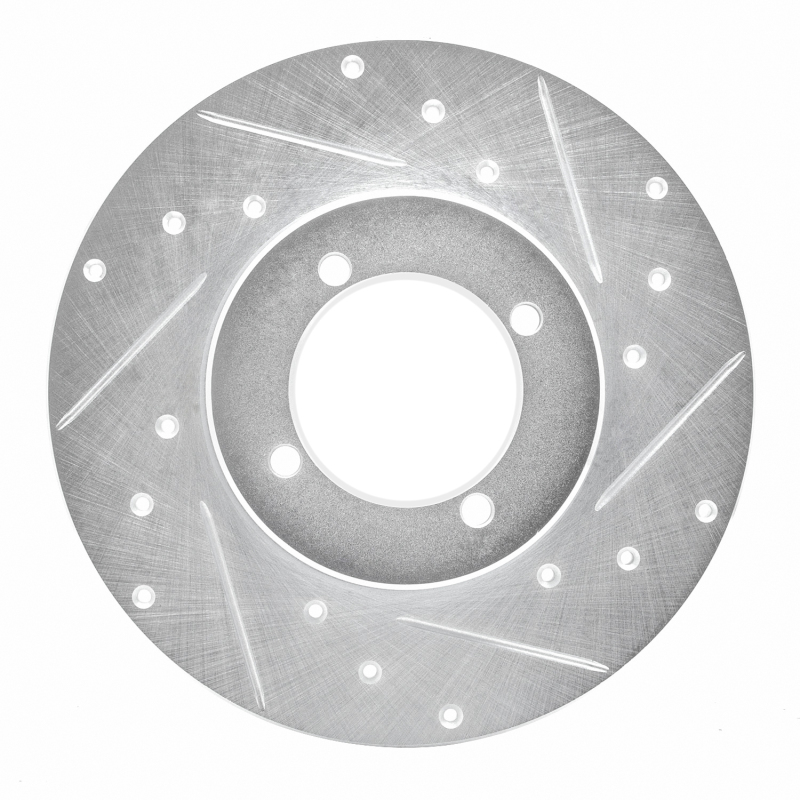 Picture of RNC Brake Rotor - Drill & Slot - R1 70-73 Nissan 240Z Front Right Drilled & Slotted Silver Brake Rotor rnc631-67009R