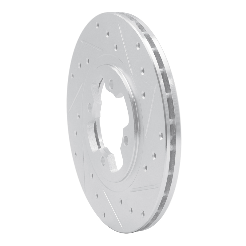 Picture of RNC Brake Rotor - Drill & Slot - R1 81-88 Nissan Maxima Front Right Drilled & Slotted Silver Brake Rotor rnc631-67008R