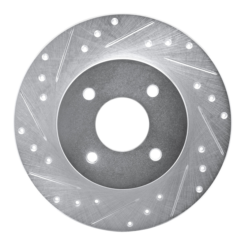 Picture of RNC Brake Rotor - Drill & Slot - R1 84-85 Nissan 300ZX Rear Left Drilled & Slotted Silver Brake Rotor rnc631-67015L