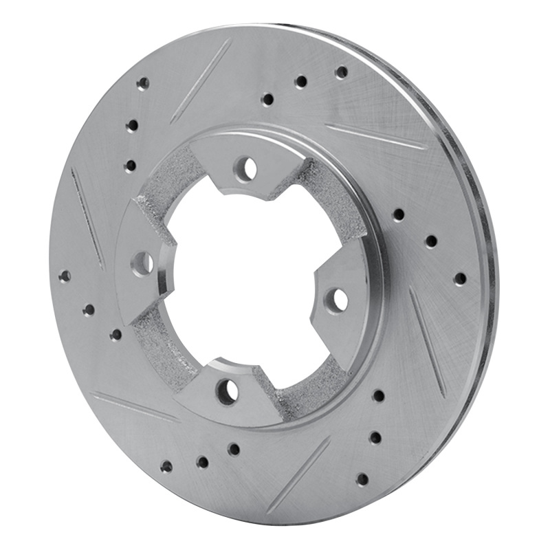 Picture of RNC Brake Rotor - Drill & Slot - R1 82-86 Nissan STANZA Front Left Drilled & Slotted Silver Brake Rotor rnc631-67014L