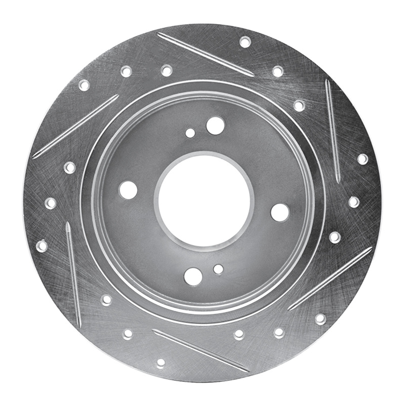 Picture of RNC Brake Rotor - Drill & Slot - R1 82-88 Nissan 200SX Rear Left Drilled & Slotted Silver Brake Rotor rnc631-67012L