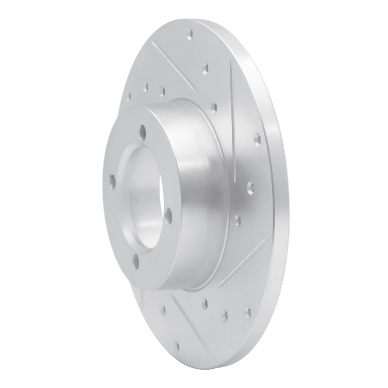 Picture of RNC Brake Rotor - Drill & Slot - R1 80-83 Nissan 200SX Front Right Drilled & Slotted Silver Brake Rotor rnc631-67011R