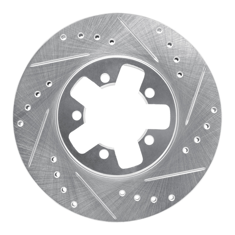 Picture of RNC Brake Rotor - Drill & Slot - R1 84-89 Nissan 300ZX Front Right Drilled & Slotted Silver Brake Rotor rnc631-67017R