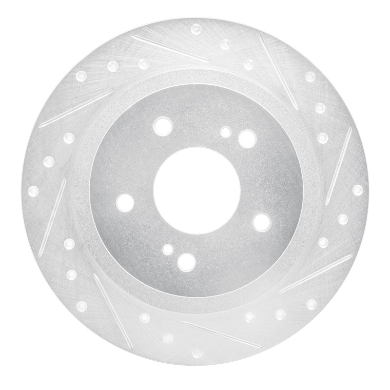 Picture of RNC Brake Rotor - Drill & Slot - R1 84-88 Nissan 200SX Rear Right Drilled & Slotted Silver Brake Rotor rnc631-67018R