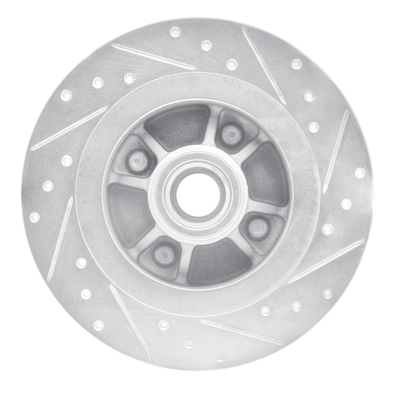 Picture of RNC Brake Rotor - Drill & Slot - R1 84-87 Nissan Maxima Rear Left Drilled & Slotted Silver Brake Rotor rnc631-67019L