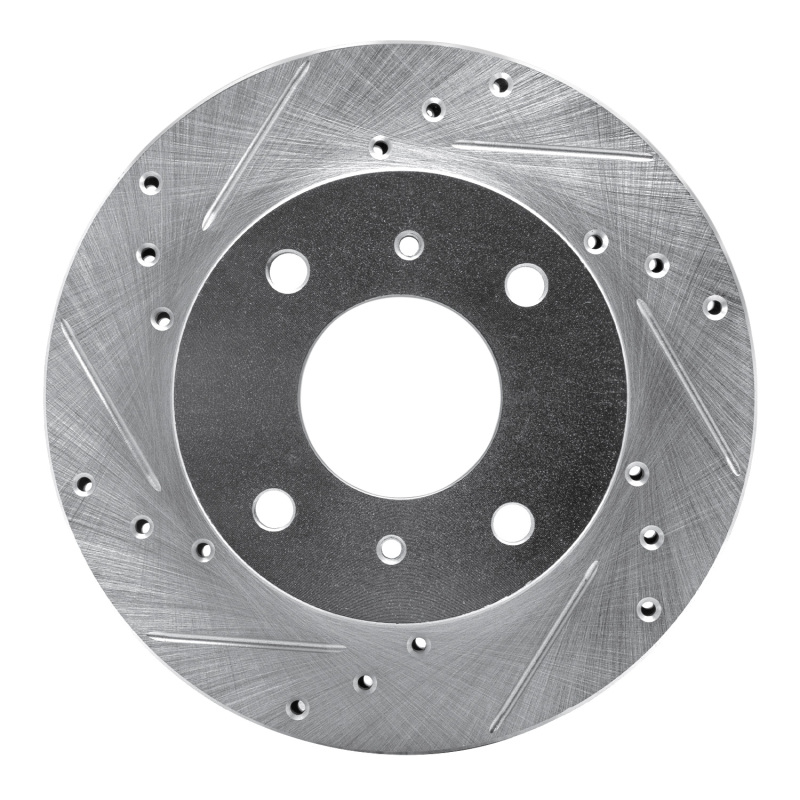 Picture of RNC Brake Rotor - Drill & Slot - R1 85-89 Nissan STANZA Front Left Drilled & Slotted Silver Brake Rotor rnc631-67022L