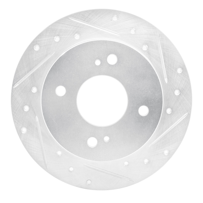 Picture of RNC Brake Rotor - Drill & Slot - R1 89-98 Nissan 240SX Rear Right Drilled & Slotted Silver Brake Rotor rnc631-67029R