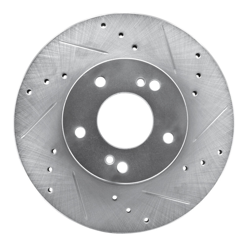 Picture of RNC Brake Rotor - Drill & Slot - R1 89-99 Infiniti I30 Front Right Drilled & Slotted Silver Brake Rotor rnc631-67030R