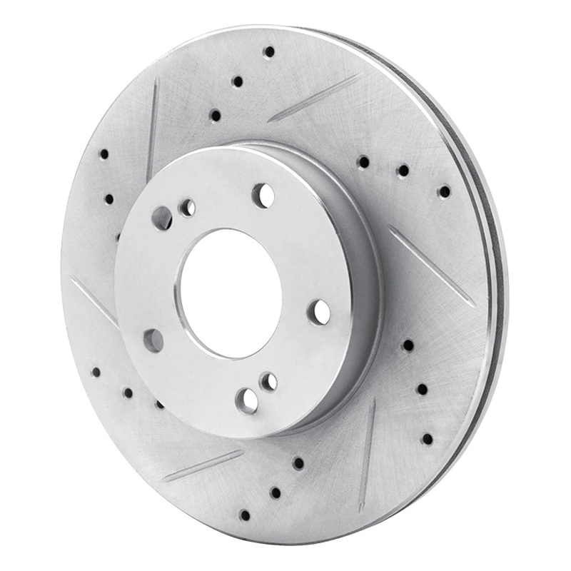 Picture of RNC Brake Rotor - Drill & Slot - R1 89-99 Infiniti I30 Front Left Drilled & Slotted Silver Brake Rotor rnc631-67030L