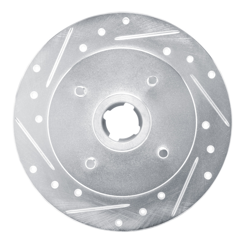 Picture of RNC Brake Rotor - Drill & Slot - R1 88-88 Nissan Maxima Rear Left Drilled & Slotted Silver Brake Rotor rnc631-67032L