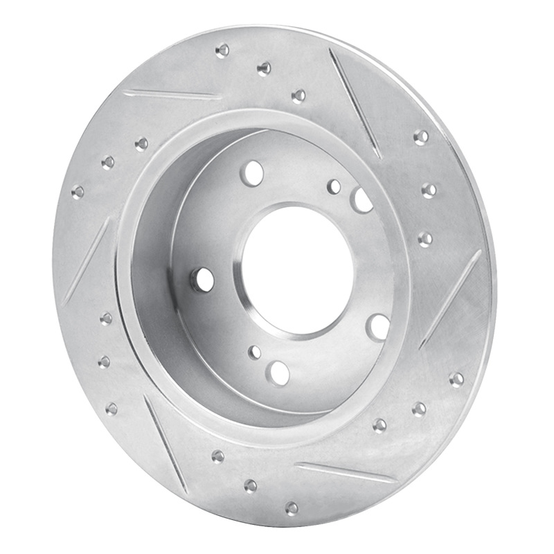 Picture of RNC Brake Rotor - Drill & Slot - R1 89-93 Nissan Maxima Rear Left Drilled & Slotted Silver Brake Rotor rnc631-67031L
