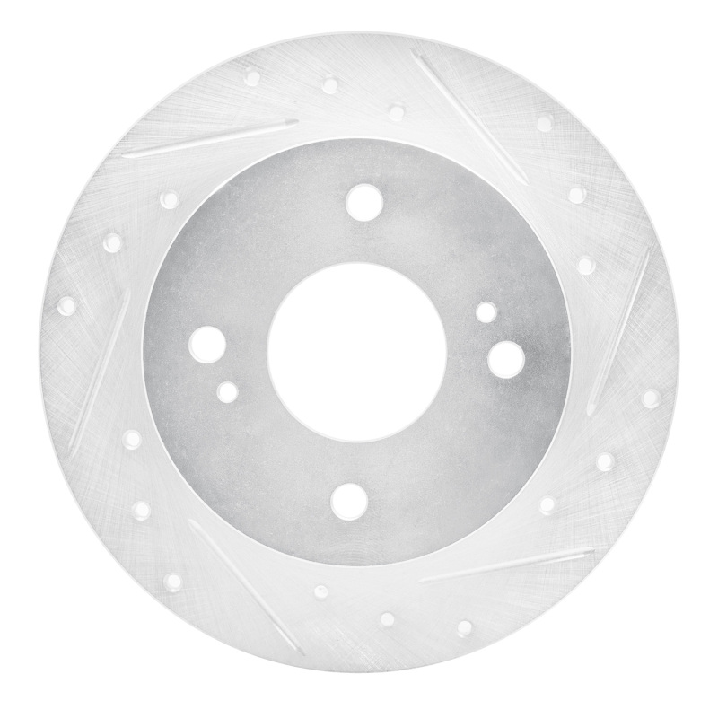 Picture of RNC Brake Rotor - Drill & Slot - R1 90-06 Infiniti G20 Rear Right Drilled & Slotted Silver Brake Rotor rnc631-67036R