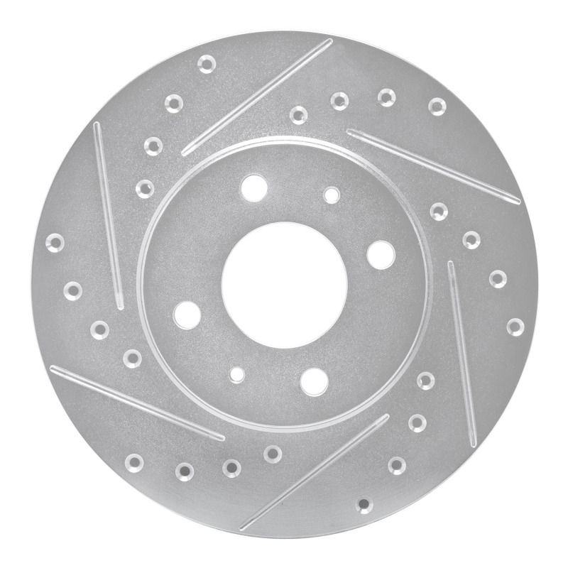 Picture of RNC Brake Rotor - Drill & Slot - R1 91-94 Nissan SENTRA Front Left Drilled & Slotted Silver Brake Rotor rnc631-67041L