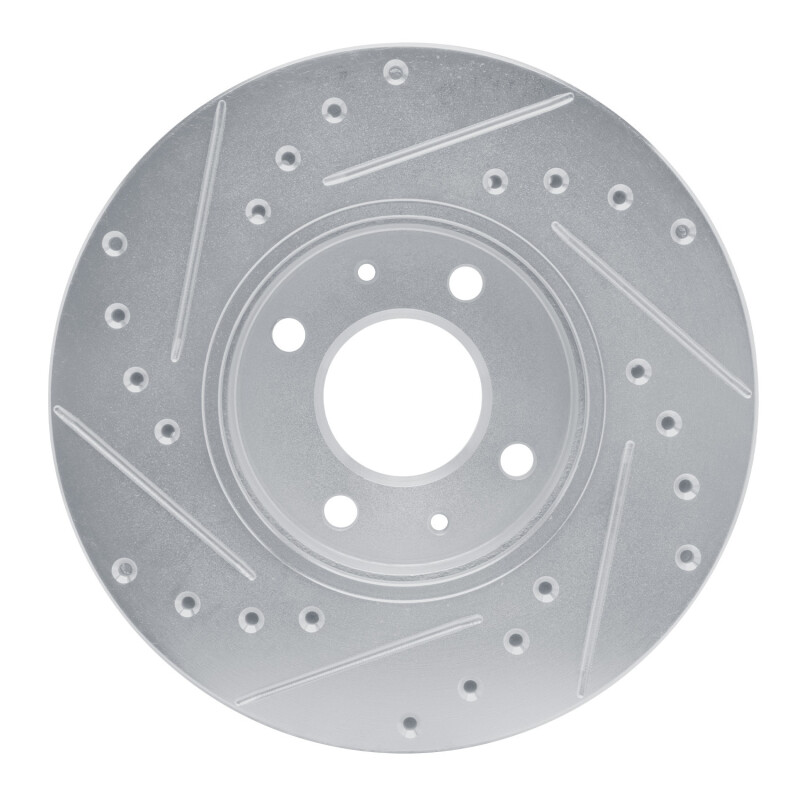 Picture of RNC Brake Rotor - Drill & Slot - R1 91-94 Nissan NX Front Right Drilled & Slotted Silver Brake Rotor rnc631-67041R
