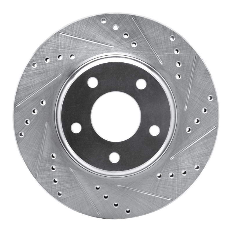 Picture of RNC Brake Rotor - Drill & Slot - R1 02-06 Infiniti I35 Front Right Drilled & Slotted Silver Brake Rotor rnc631-67049R