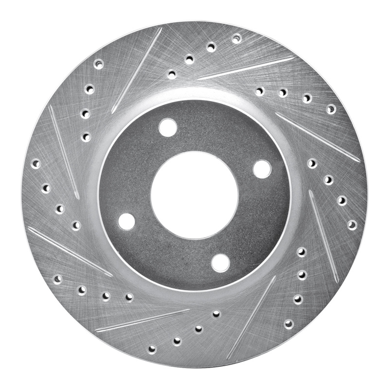 Picture of RNC Brake Rotor - Drill & Slot - R1 07-14 Nissan Versa Front Left Drilled & Slotted Silver Brake Rotor rnc631-67056L
