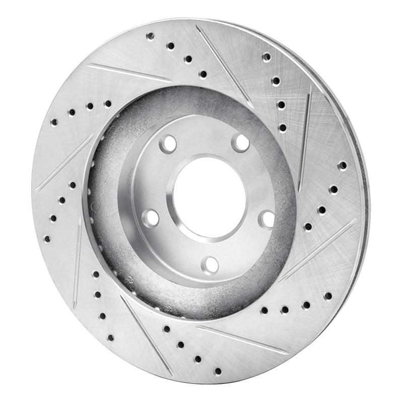 Picture of RNC Brake Rotor - Drill & Slot - R1 02-06 Infiniti I35 Front Left Drilled & Slotted Silver Brake Rotor rnc631-67049L
