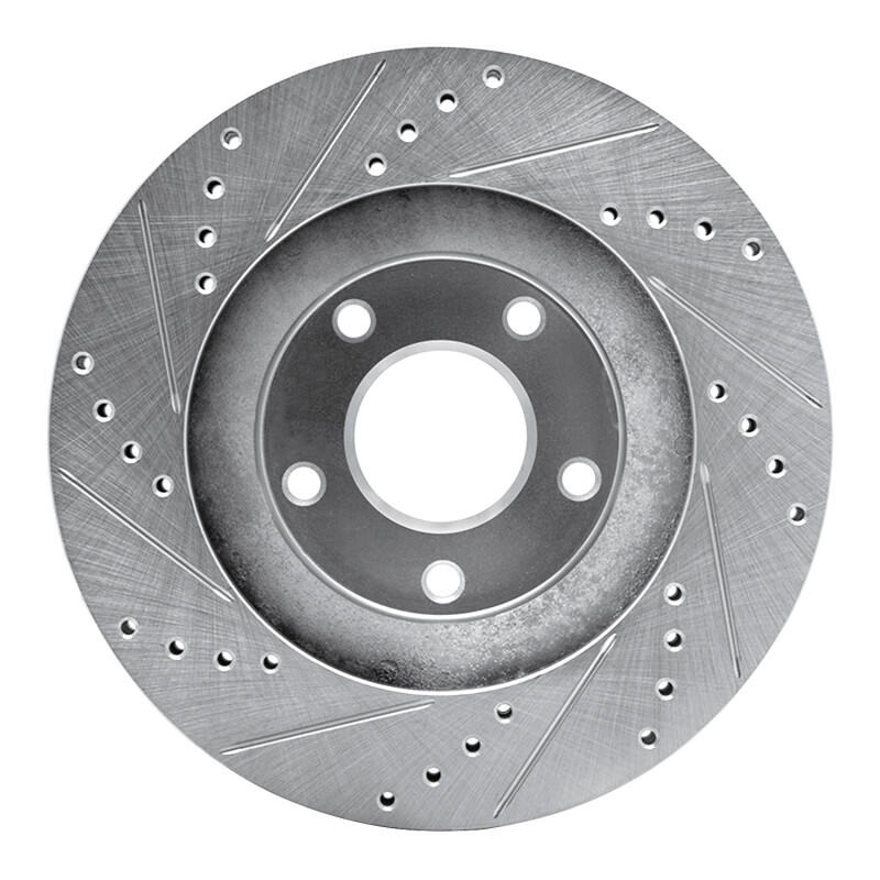 Picture of RNC Brake Rotor - Drill & Slot - R1 02-06 Infiniti I35 Front Right Drilled & Slotted Silver Brake Rotor rnc631-67049R