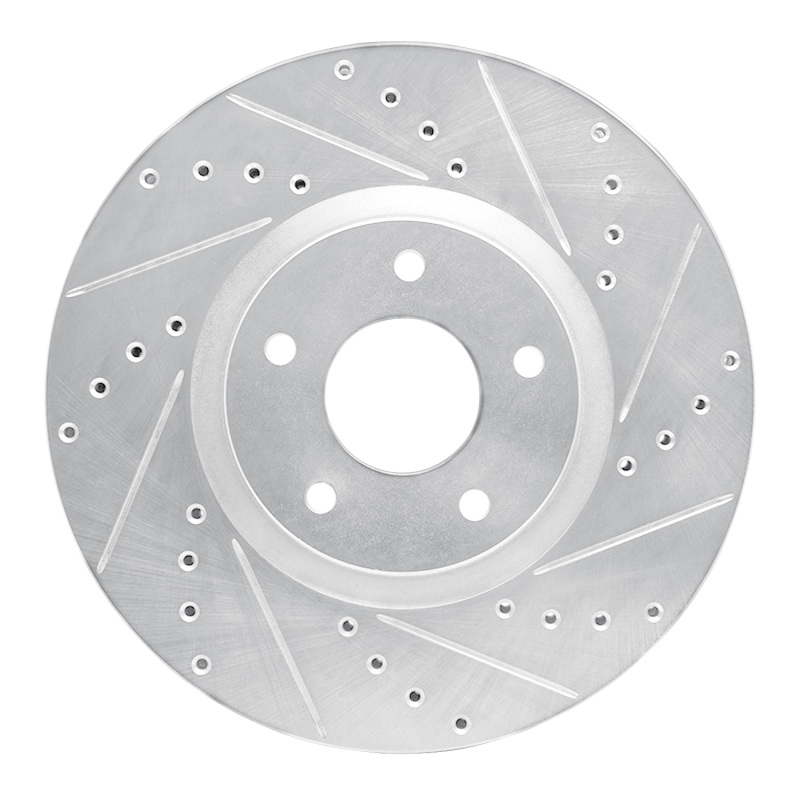 Picture of RNC Brake Rotor - Drill & Slot - R1 07-17 Nissan Juke Front Right Drilled & Slotted Silver Brake Rotor rnc631-67059R