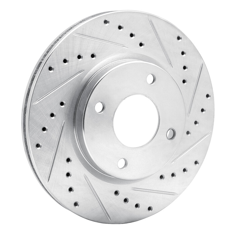 Picture of RNC Brake Rotor - Drill & Slot - R1 07-14 Nissan CUBE Front Right Drilled & Slotted Silver Brake Rotor rnc631-67056R