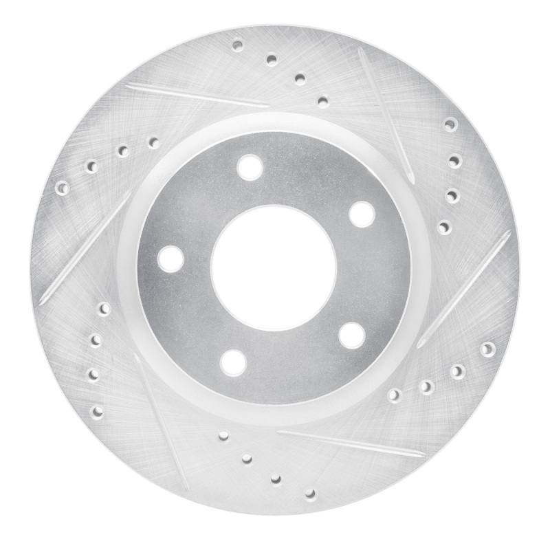 Picture of RNC Brake Rotor - Drill & Slot - R1 13-19 Nissan SENTRA Front Right Drilled & Slotted Silver Brake Rotor rnc631-67064R