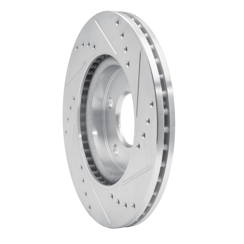 Picture of RNC Brake Rotor - Drill & Slot - R1 13-19 Nissan SENTRA Front Left Drilled & Slotted Silver Brake Rotor rnc631-67064L