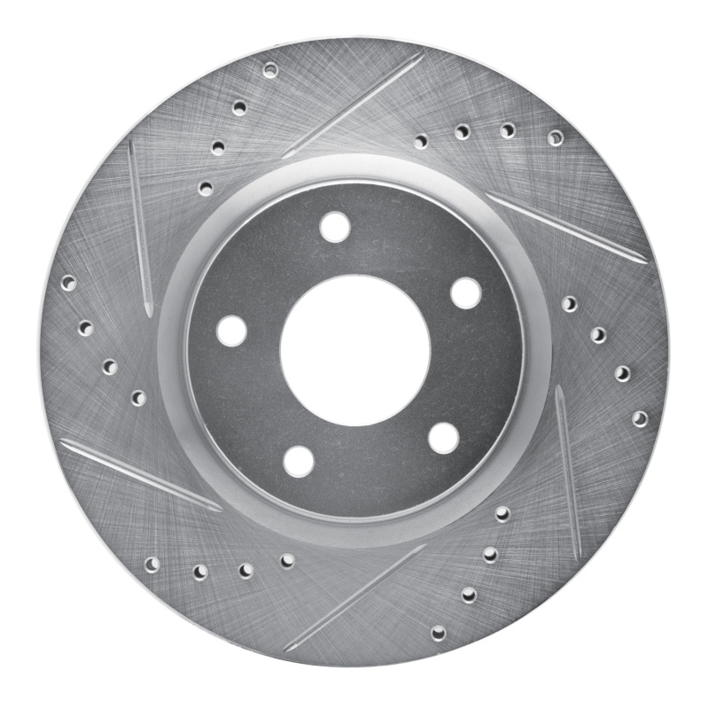 Picture of RNC Brake Rotor - Drill & Slot - R1 13-25 Nissan ALTIMA Front Left Drilled & Slotted Silver Brake Rotor rnc631-67066L