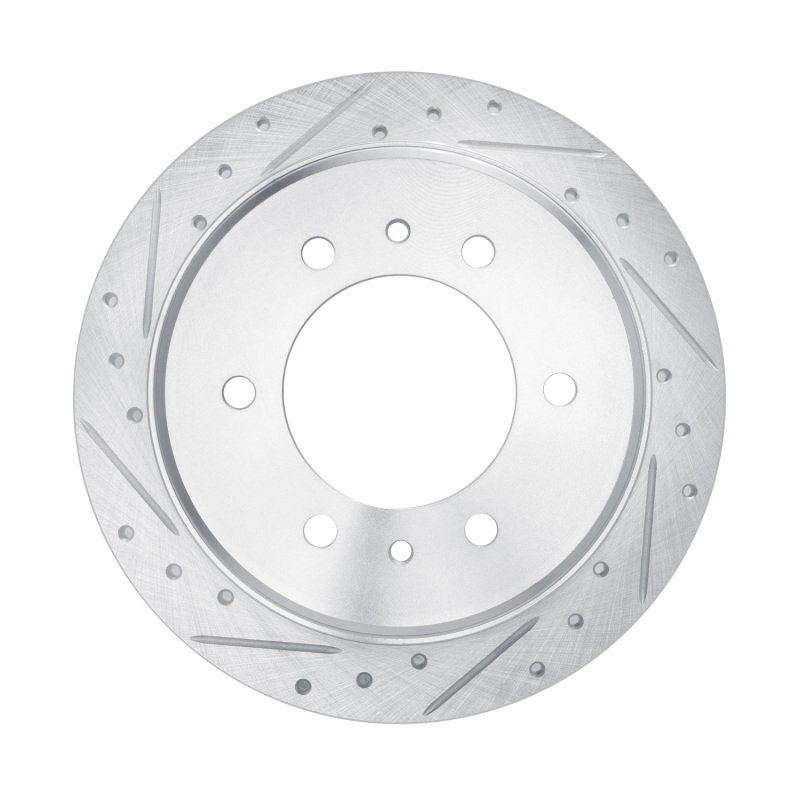 Picture of RNC Brake Rotor - Drill & Slot - R1 80-82 Nissan 720 DATSUN Front Left Drilled & Slotted Silver Brake Rotor rnc631-67076L