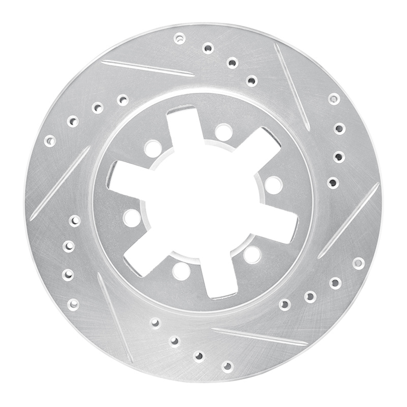 Picture of RNC Brake Rotor - Drill & Slot - R1 85-12 Nissan D21 Hardbody Pickup HD (6 Cyl) Front Right Drilled & Slotted Silver Brake Rotor rnc631-67079R