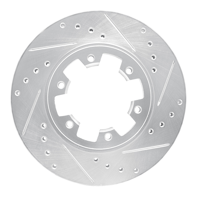 Picture of RNC Brake Rotor - Drill & Slot - R1 85-02 Nissan Pickup Hardbody Front Right Drilled & Slotted Silver Brake Rotor rnc631-67080R