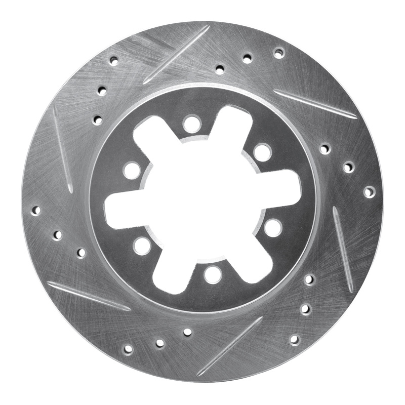 Picture of RNC Brake Rotor - Drill & Slot - R1 85-97 Nissan 720 DATSUN Front Left Drilled & Slotted Silver Brake Rotor rnc631-67081L