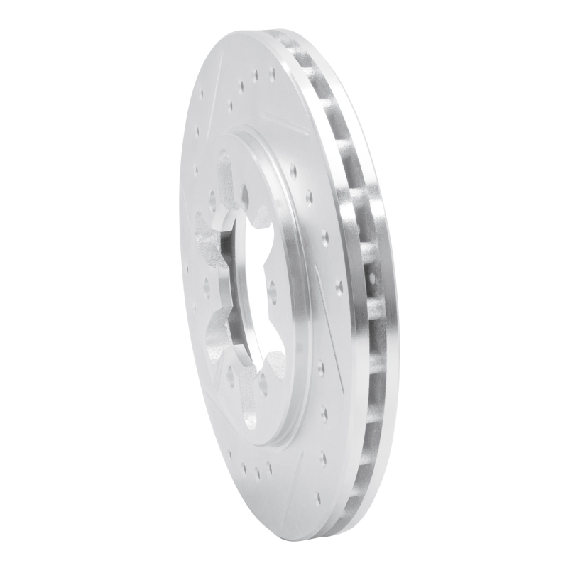 Picture of RNC Brake Rotor - Drill & Slot - R1 82-85 Nissan 720 DATSUN Front Left Drilled & Slotted Silver Brake Rotor rnc631-67077L