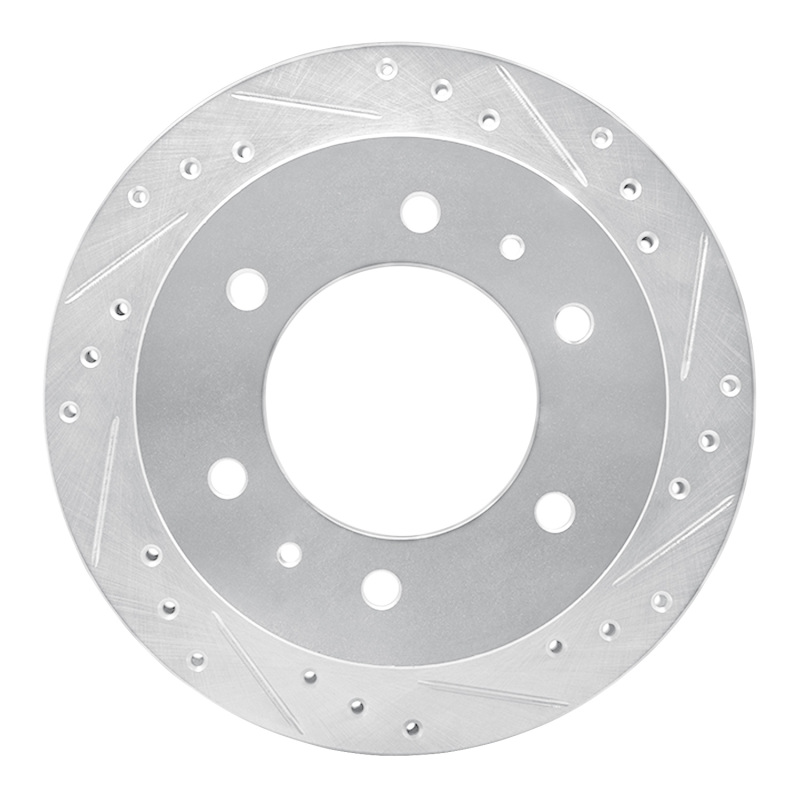 Picture of RNC Brake Rotor - Drill & Slot - R1 88-95 Nissan Pathfinder Rear Right Drilled & Slotted Silver Brake Rotor rnc631-67083R