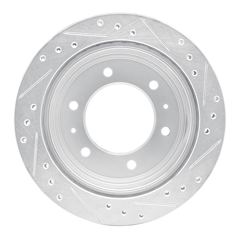 Picture of RNC Brake Rotor - Drill & Slot - R1 88-95 Nissan Pathfinder Rear Left Drilled & Slotted Silver Brake Rotor rnc631-67083L