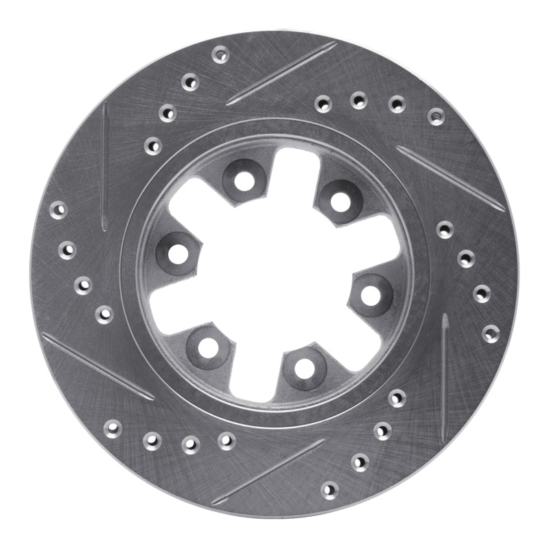 Picture of RNC Brake Rotor - Drill & Slot - R1 85-97 Nissan D21 Pickup RWD (4 Cyl Excl HD) Front Right Drill & Slot Silver Brake Rotor rnc631-67081R